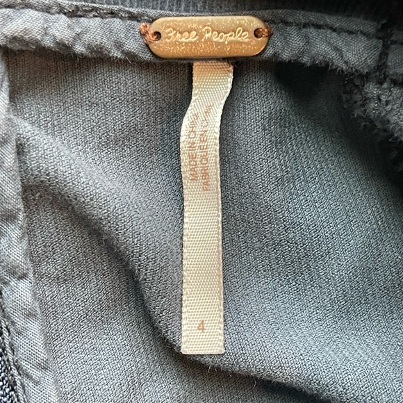 Free People Modern Femme Mini Skirt, Navy Blue, Corduroy Like Material - Picture 5 of 7